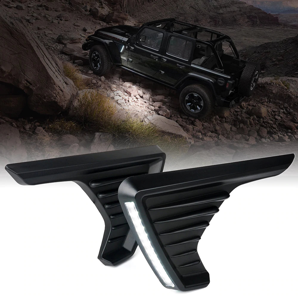 LED Fender Vent Lights for Jeep Wrangler JL (2018-2024)