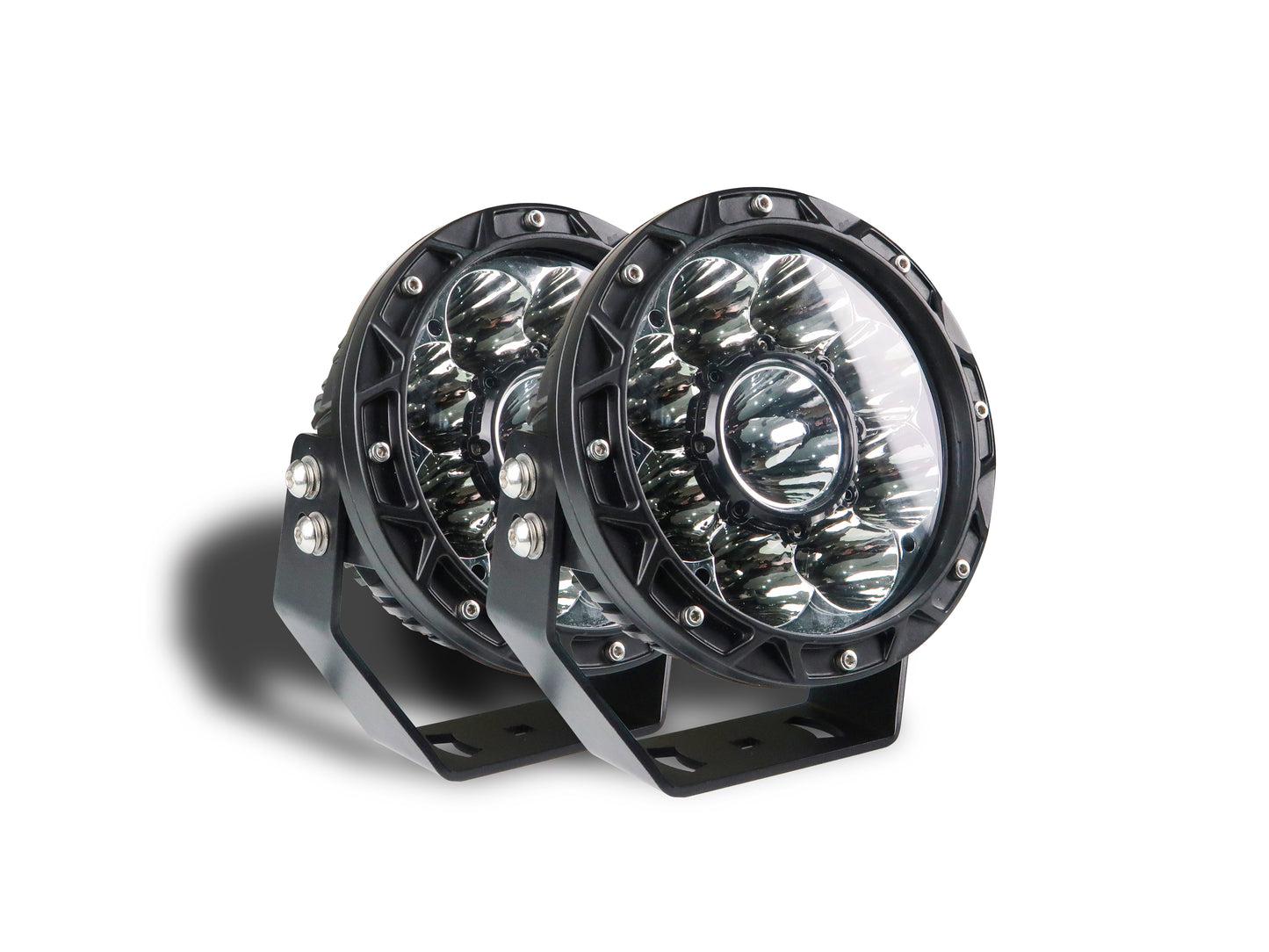 120W Round High-Intensity Work Light Pair