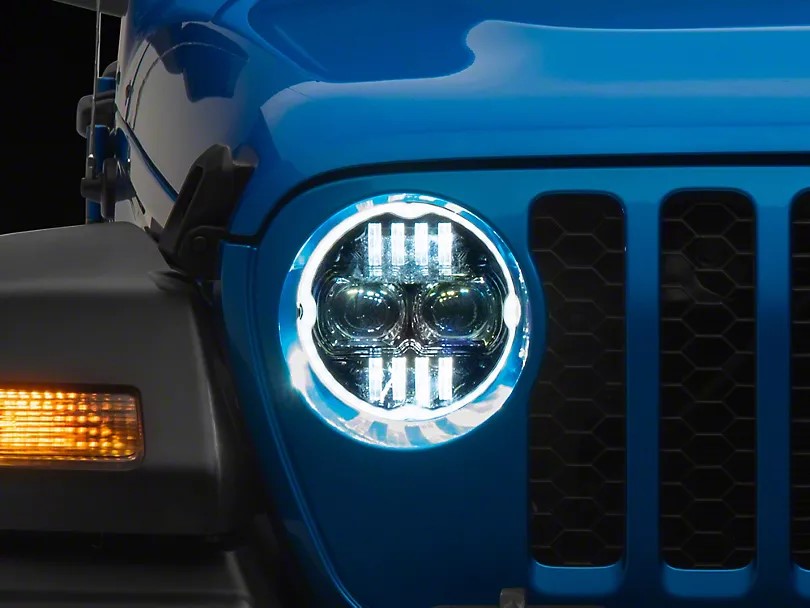 9-Inch Halo LED Headlights with DRL & Amber Turn Signals – Ultimate Upgrade for Jeep Wrangler JL & Gladiator JT