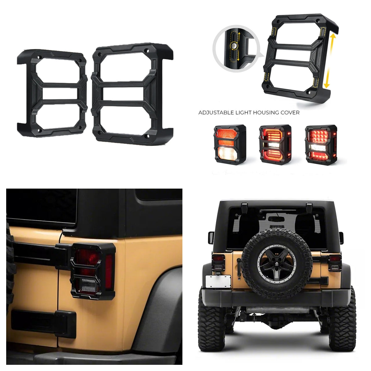 Jeep Wrangler JK Tail Light Guard Shield Cover