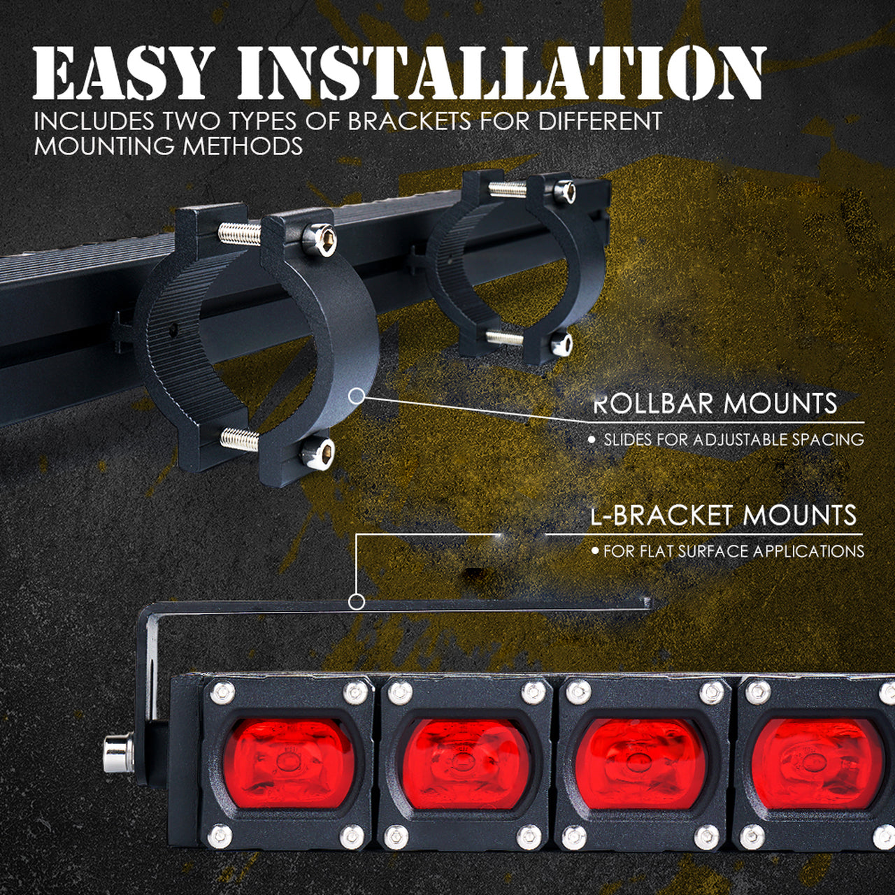 Offroad UTV Rear Chase LED Strobe Light bar